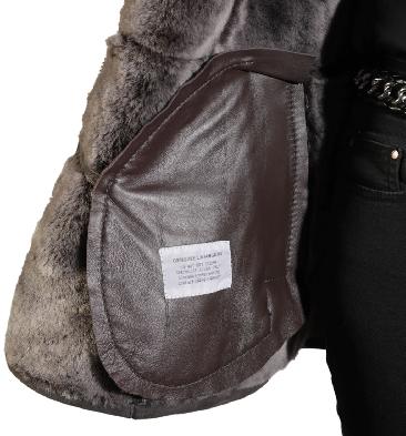 SL1265SV - Traditional Suede Finish Ladies Sheepskin Gillet In Bracken